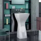 Freestanding modern ceramic washbasin made in Italy, Firmino Viadurini