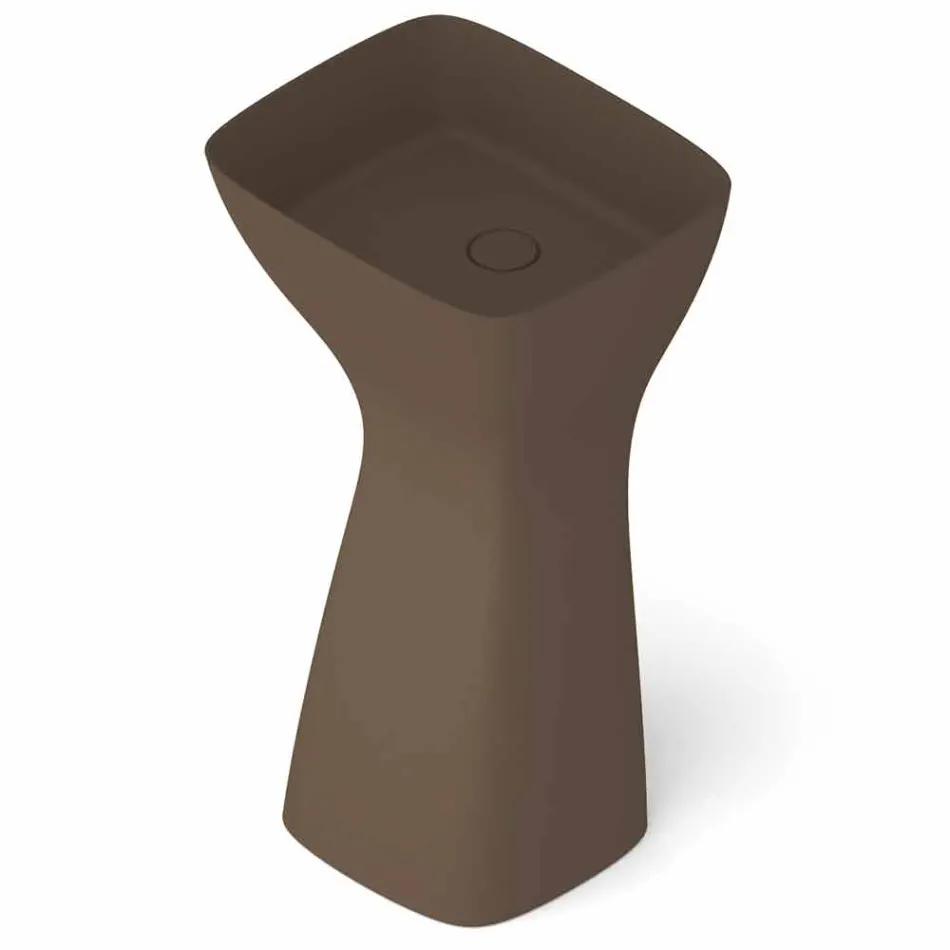 Freestanding modern ceramic washbasin made in Italy, Firmino Viadurini