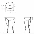 Modern freestanding ceramic washbasin made in Italy, Basile Viadurini