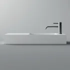 Modern Design Made in Italy White or Colored Ceramic Washbasin - Act Viadurini