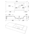 Modern Design Made in Italy White or Colored Ceramic Washbasin - Act Viadurini