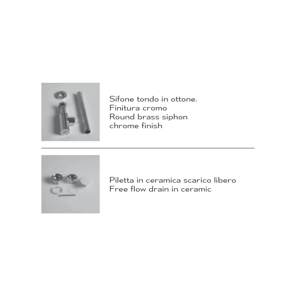 Modern Design Made in Italy White or Colored Ceramic Washbasin - Act Viadurini