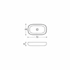 Modern Design White Ceramic Countertop Washbasin Made in Italy - Tune1 Viadurini