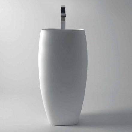 Gaiola modern design freestanding ceramic washbasin, made in Italy Viadurini