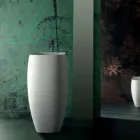 Gaiola modern design freestanding ceramic washbasin, made in Italy Viadurini