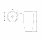 Gaiola modern design freestanding ceramic washbasin, made in Italy Viadurini