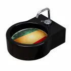 Free-standing black ceramic washbasin / suspension made in Italy Tor Viadurini