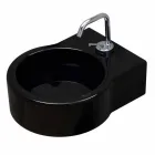 Free-standing black ceramic washbasin / suspension made in Italy Tor Viadurini