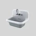 Rectangular ceramic washbasin with Jordan colored bottom Viadurini