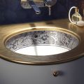 Built-in sink in Fire Clay with Platinum Lace Band Made in Italy - Erioli