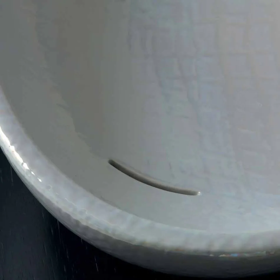 Countertop mother-of-pearl washbasin with modern design made in Italy Glossy Viadurini