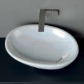Modern design countertop mother-of-pearl basin made in Italy Glossy