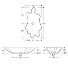 Modern countertop washbasin in white ceramic made in Italy Rayan Viadurini