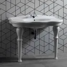 Modern Wall Washbasin with or without Legs, L90 cm in Avise Ceramic Viadurini