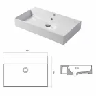 Single Hole Basin for Support or Wall in Coliviata Colivi Ceramic Viadurini