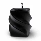 Black freestanding sink Twist modern design made in Italy Viadurini