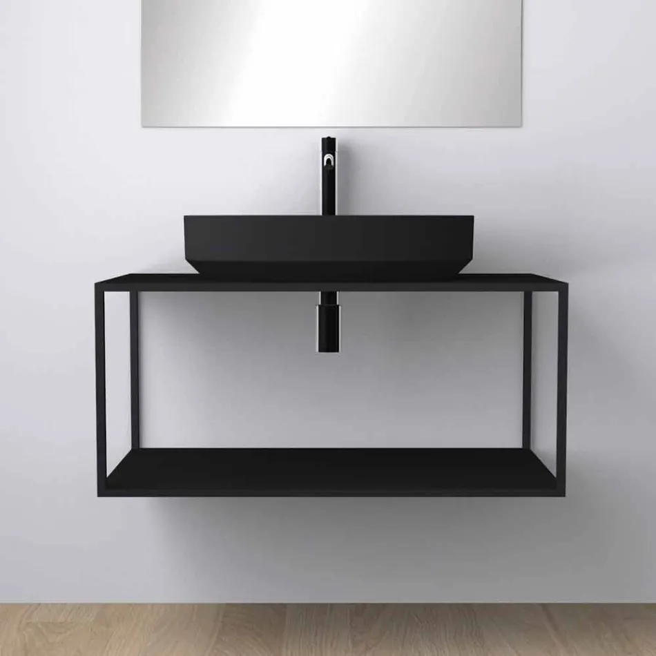 Oval ceramic counter top washbasin made in Italy, Yoel Viadurini