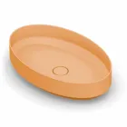 Oval ceramic counter top washbasin made in Italy, Yoel Viadurini