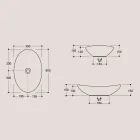 Oval Countertop Washbasin in Glossy Ceramic Made in Italy - Jumper Viadurini