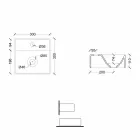 Square or Rectangular Modern Design Ceramic Wash Basin Made in Italy - Act Viadurini