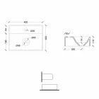 Square or Rectangular Modern Design Ceramic Wash Basin Made in Italy - Act Viadurini