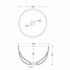 Round washbasin in white or colored Star Round50 ceramic Viadurini