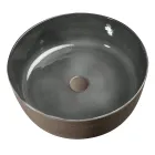 Round Gray Clay Washbasin Made in Italy - Tatiana Viadurini
