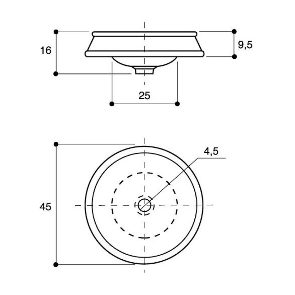 Semi-recessed designer washbasin in hand-painted fire clay produced in Italy, Manilo Viadurini