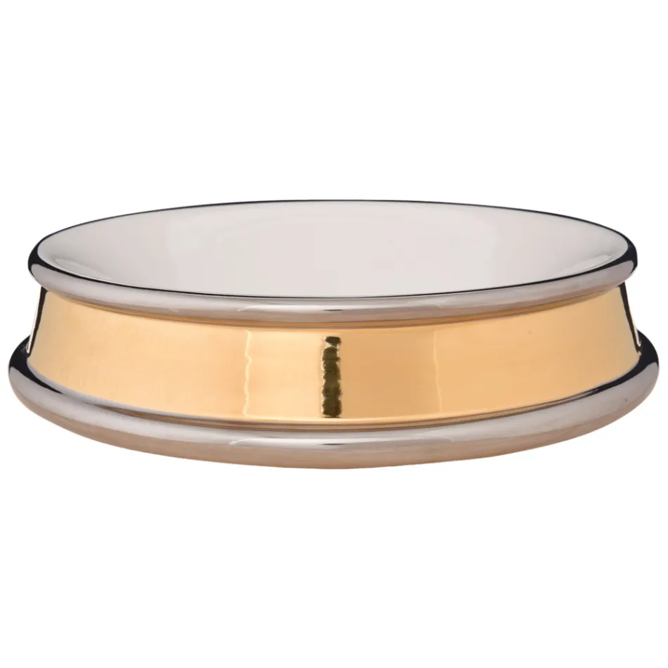 Semi-recessed designer washbasin in hand-painted fire clay produced in Italy, Manilo Viadurini