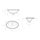 Semi-recessed washbasin in Fire Clay with Landscape by Deruta Made in Italy - Principe Viadurini