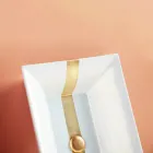 Semi-recessed washbasin in Fire Clay of Different Finishes Made in Italy - Ultima Viadurini