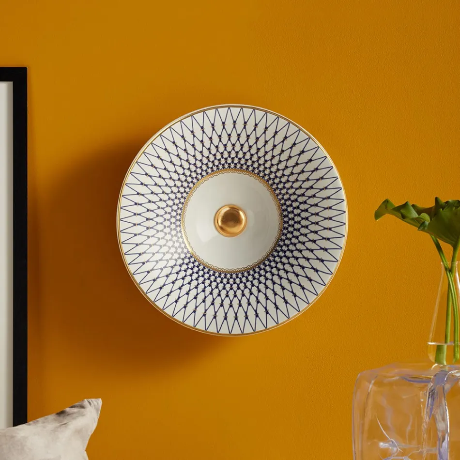 Semi-recessed washbasin in top quality French porcelain - Pausa Viadurini