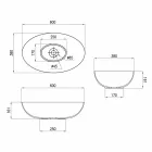 Spherical Ceramic Countertop Washbasin Ø60cm Made in Italy Leivi Viadurini