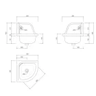 Vintage Colored Ceramic Angular Wall-hung Washbasin 42 cm - Angelino Viadurini