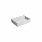 Modern design suspended ceramic washbasin Sun 60x45 cm, made in Italy Viadurini