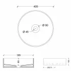 Sun Circle round ceramic washbasin with a diameter of 40 cm Viadurini