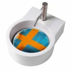 Countertop design washbasin / suspension made in Italy Tor Viadurini