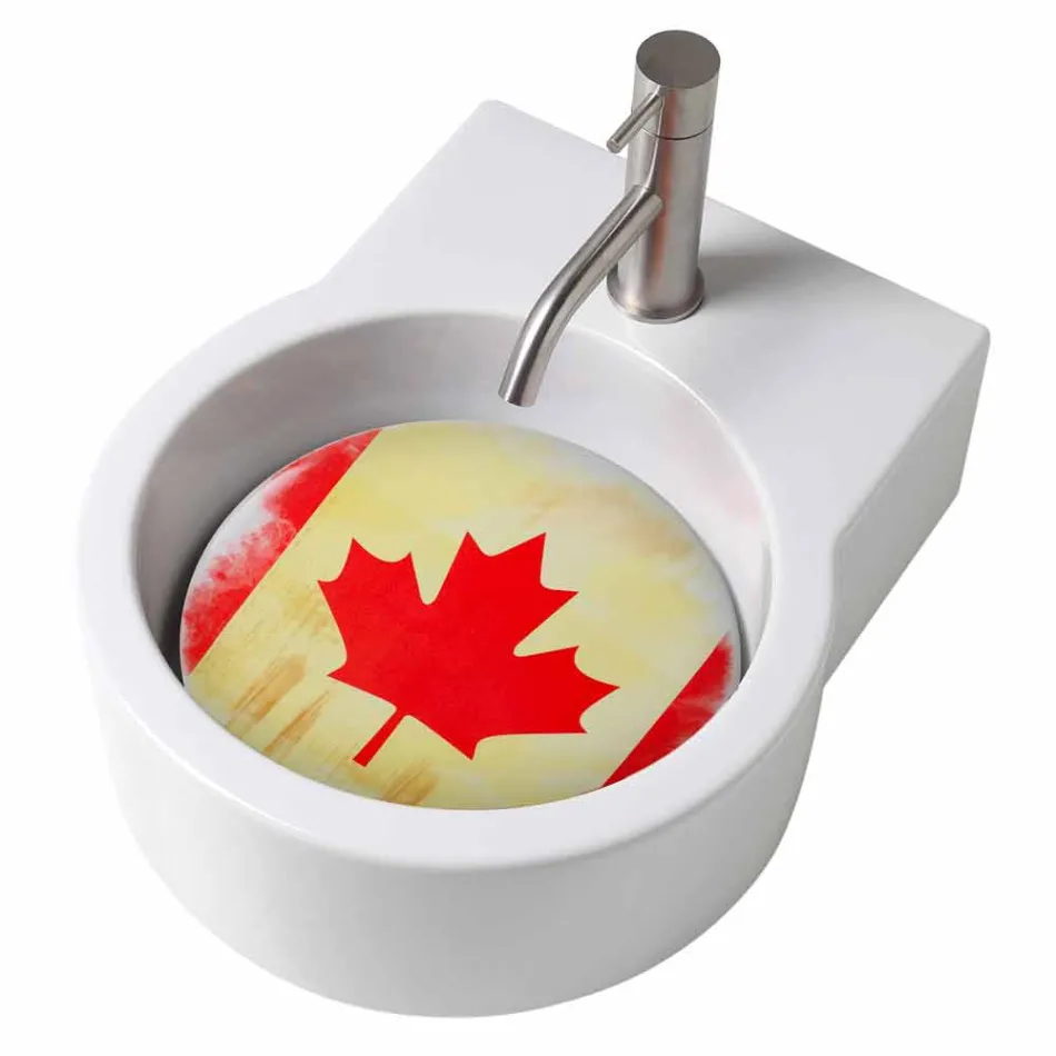 Countertop design washbasin / suspension made in Italy Tor Viadurini