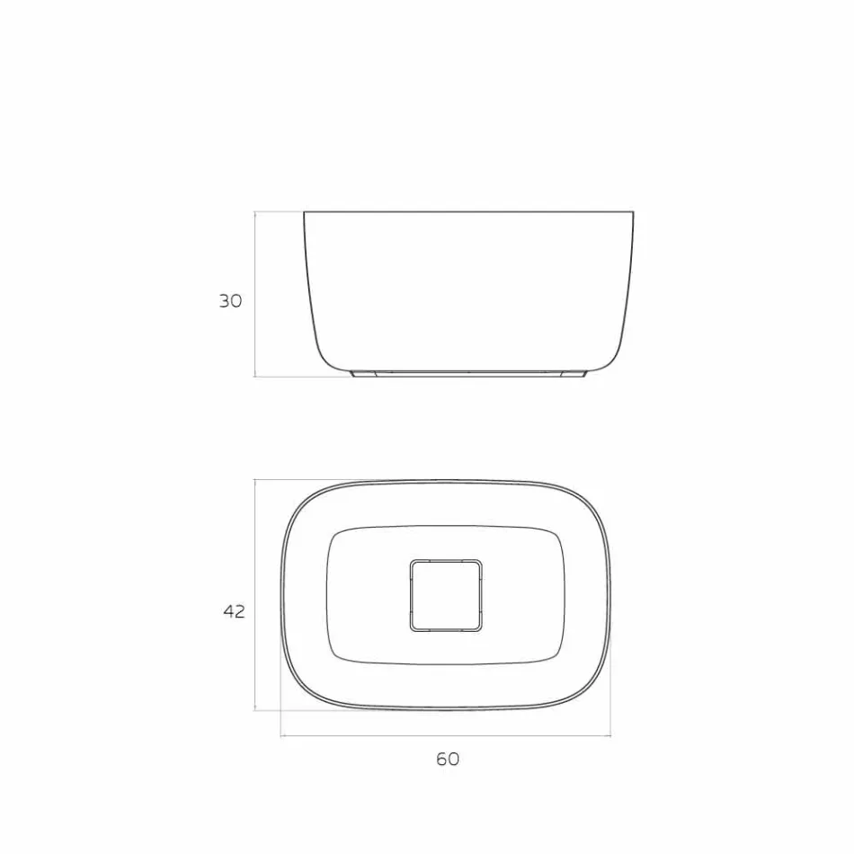 Free-standing freestanding bowl sink made in Italy, Lallio Viadurini