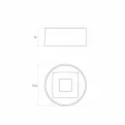 Round design countertop washbasin produced in Italy, Forino Viadurini