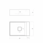 Design countertop washbasin produced in Italy, Lavis Viadurini