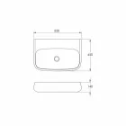 Countertop or wall hung sink in ceramic L 55cm made in Italy, Gais Viadurini