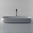 Countertop or wall hung sink in ceramic L 90cm made in Italy, Gais Viadurini