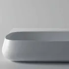 Countertop or wall hung sink in ceramic L 90cm made in Italy, Gais Viadurini