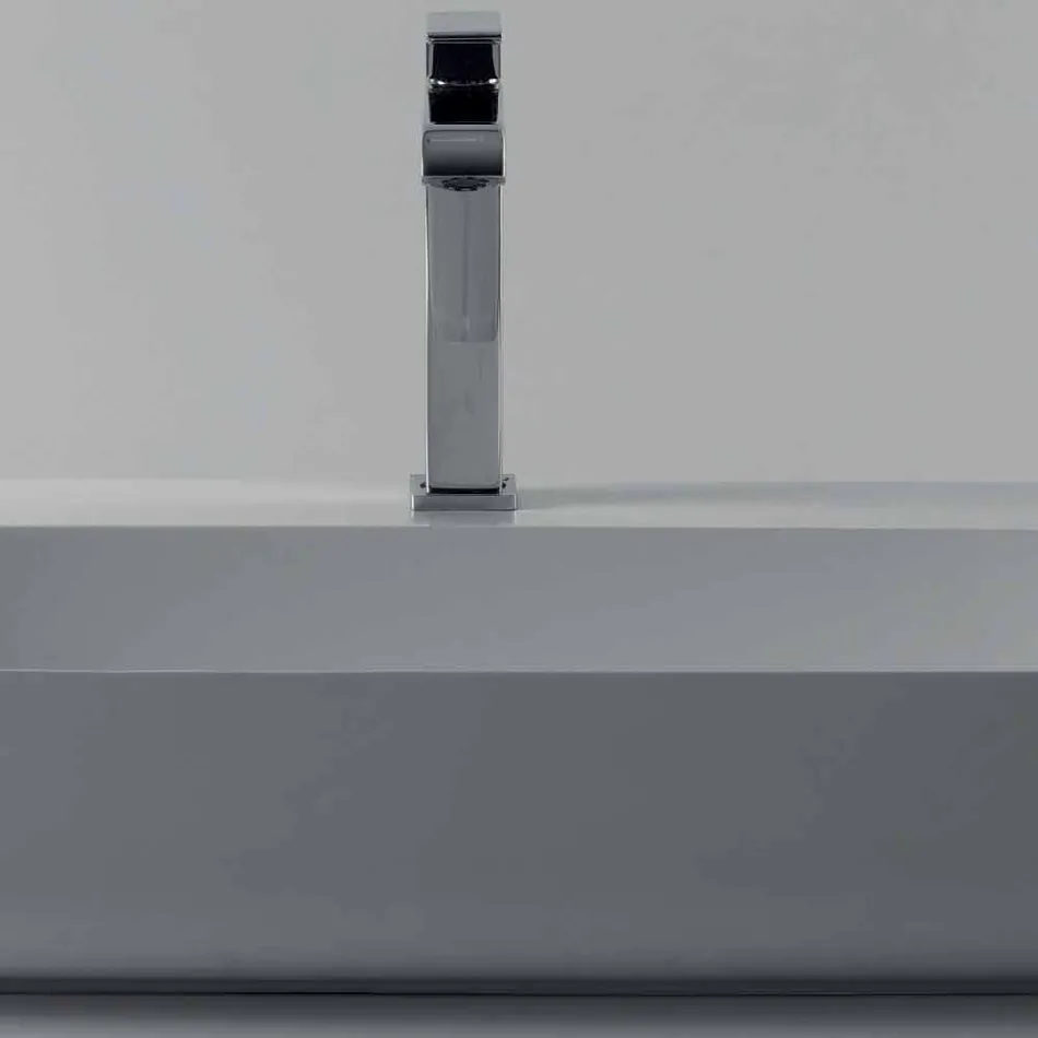 Countertop or wall hung sink in ceramic L 90cm made in Italy, Gais Viadurini