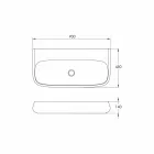 Countertop or wall hung sink in ceramic L 90cm made in Italy, Gais Viadurini