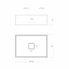 Countertop design washbasin produced in Italy, Lavis Viadurini