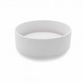 Design Countertop White Resin Sink with Central Drain - Moris