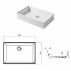 Design washstand in white ceramic or colored Leivi Viadurini