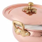 Vegetable Pot with Handmade Tinned Copper Lid Made in Italy 28 cm - Mariacarla Viadurini